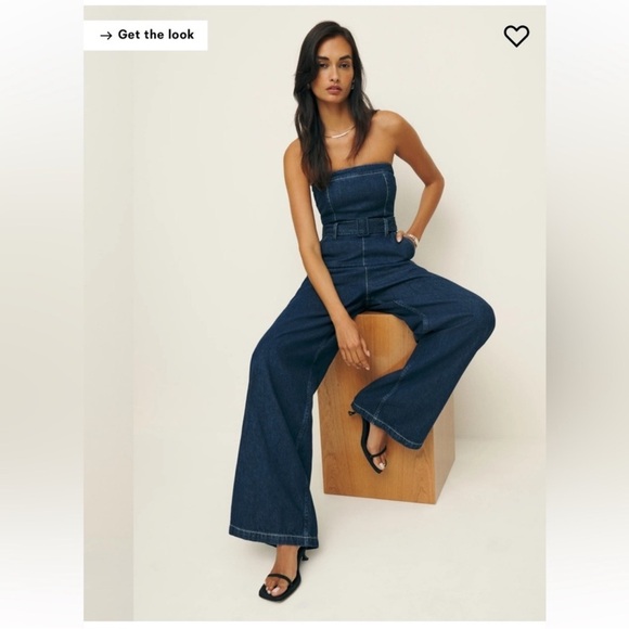 Reformation Eva Denim Jumpsuit NWT - Picture 1 of 5
